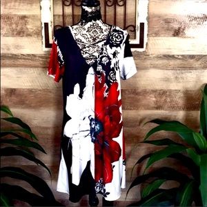 Artsy & Funky Lace Up Swing Dress